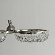 Double coupelle en verre ciselé