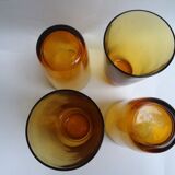 4 Vereco amber glasses