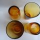 4 verres Vereco ambrés