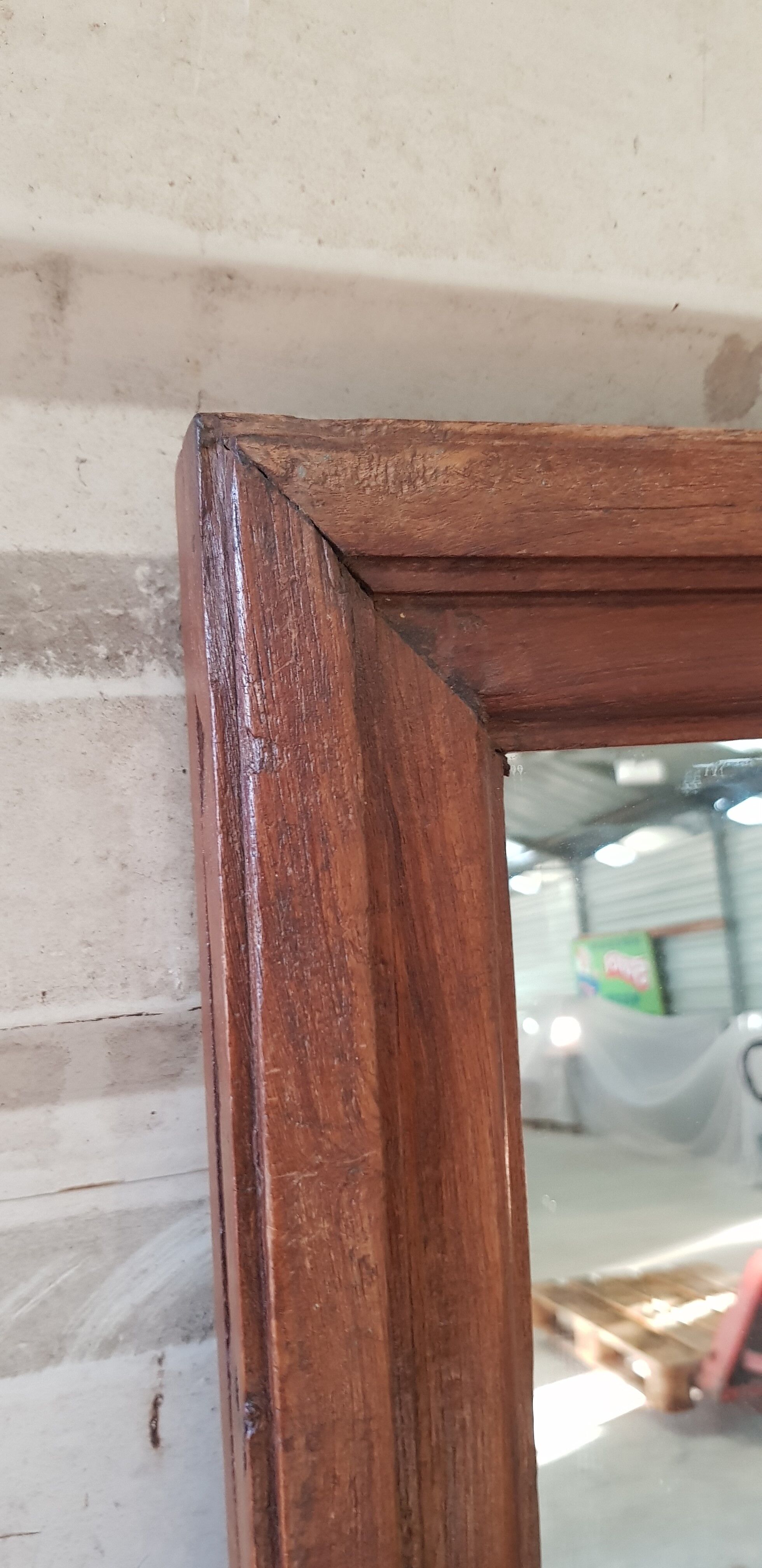 Miroir en teck birman - 156x83cm