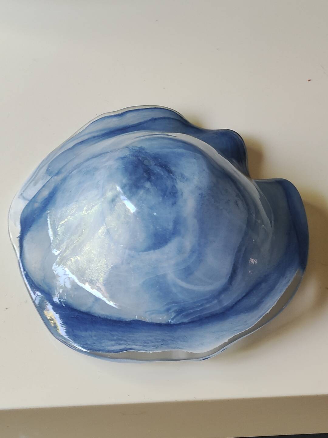 Large organic floral empty pocket. In glass/crystal