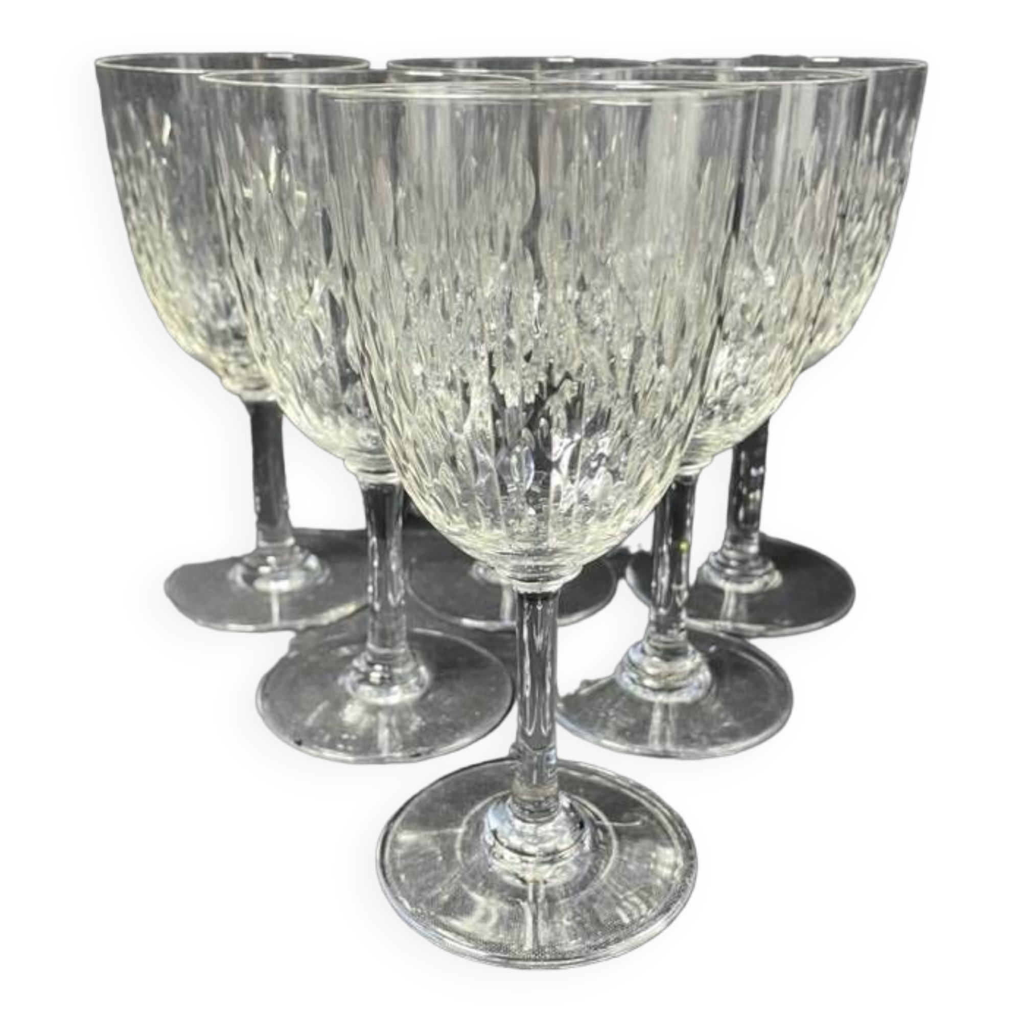 6 baccarat water glasses paris service