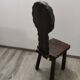 Vintage brutalist brutalist carved wooden chair