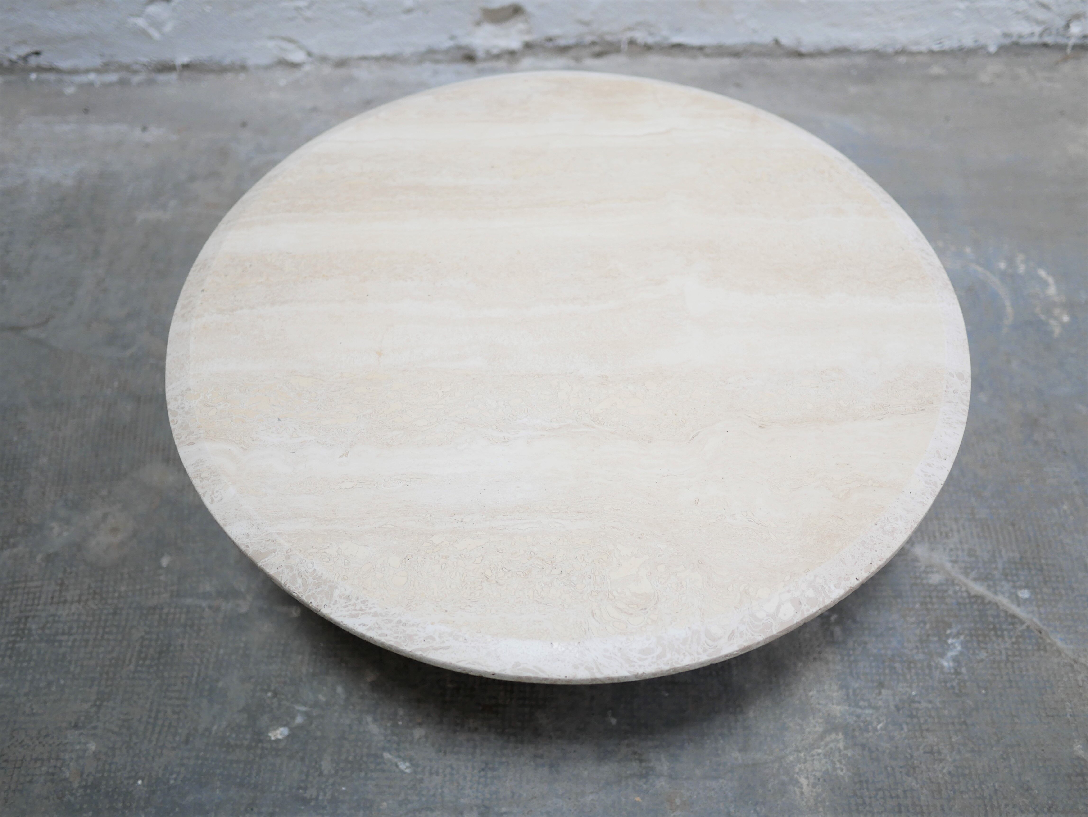 Vintage side table in travertine