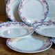 Nine Sarreguemines earthenware dessert plates, Brunoy service, 1940s