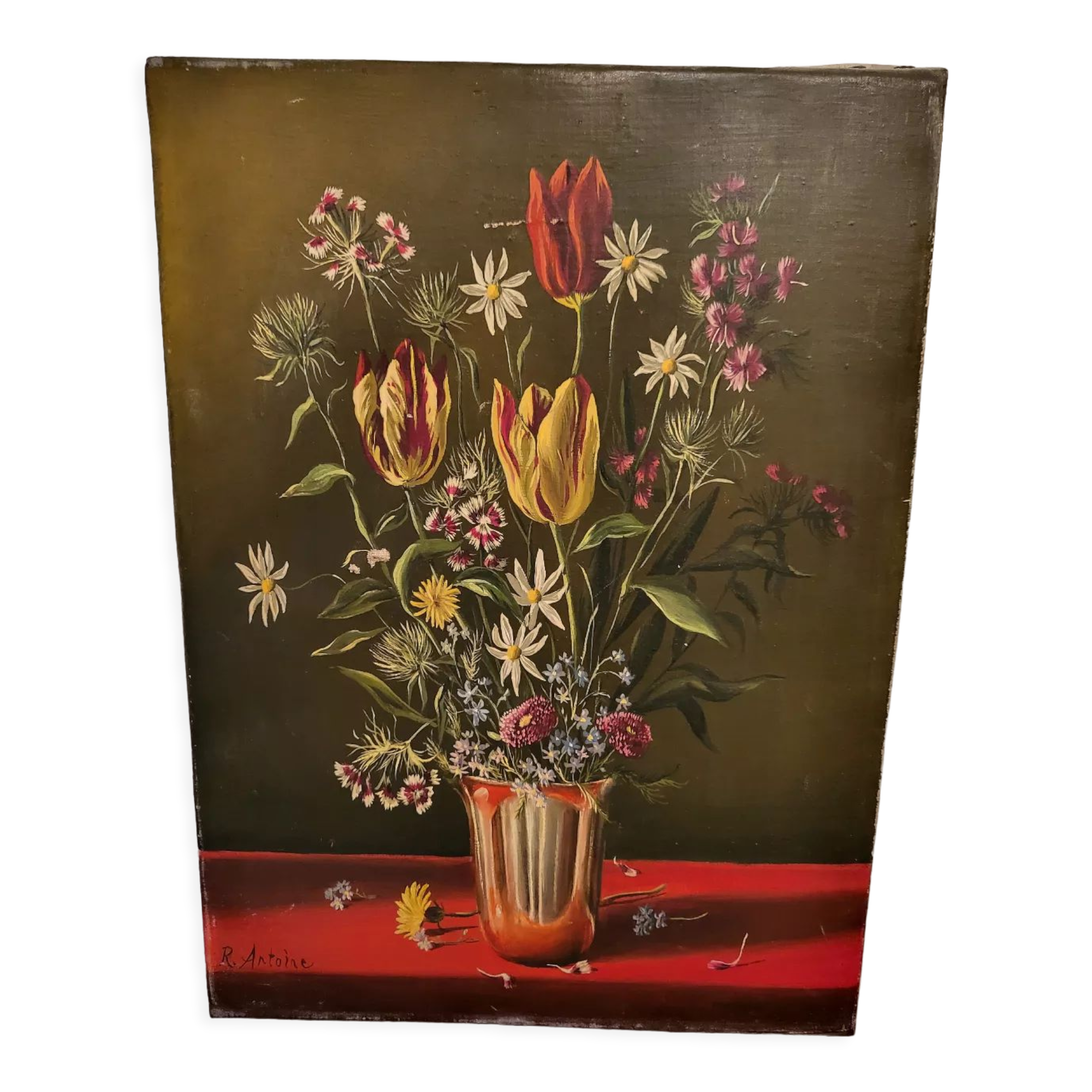 Oil on canvas "the bouquet"