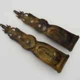 Pair of pharmacy storefront, doctor, caduceus bronze medicine. Early twentieth century