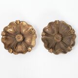 Paire de cendriers en bronze vintage