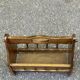 Magazine rack document holder in solid wood dark oak satin 45cm