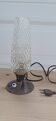 Lampe en verre texturé et métal. Année 60-70