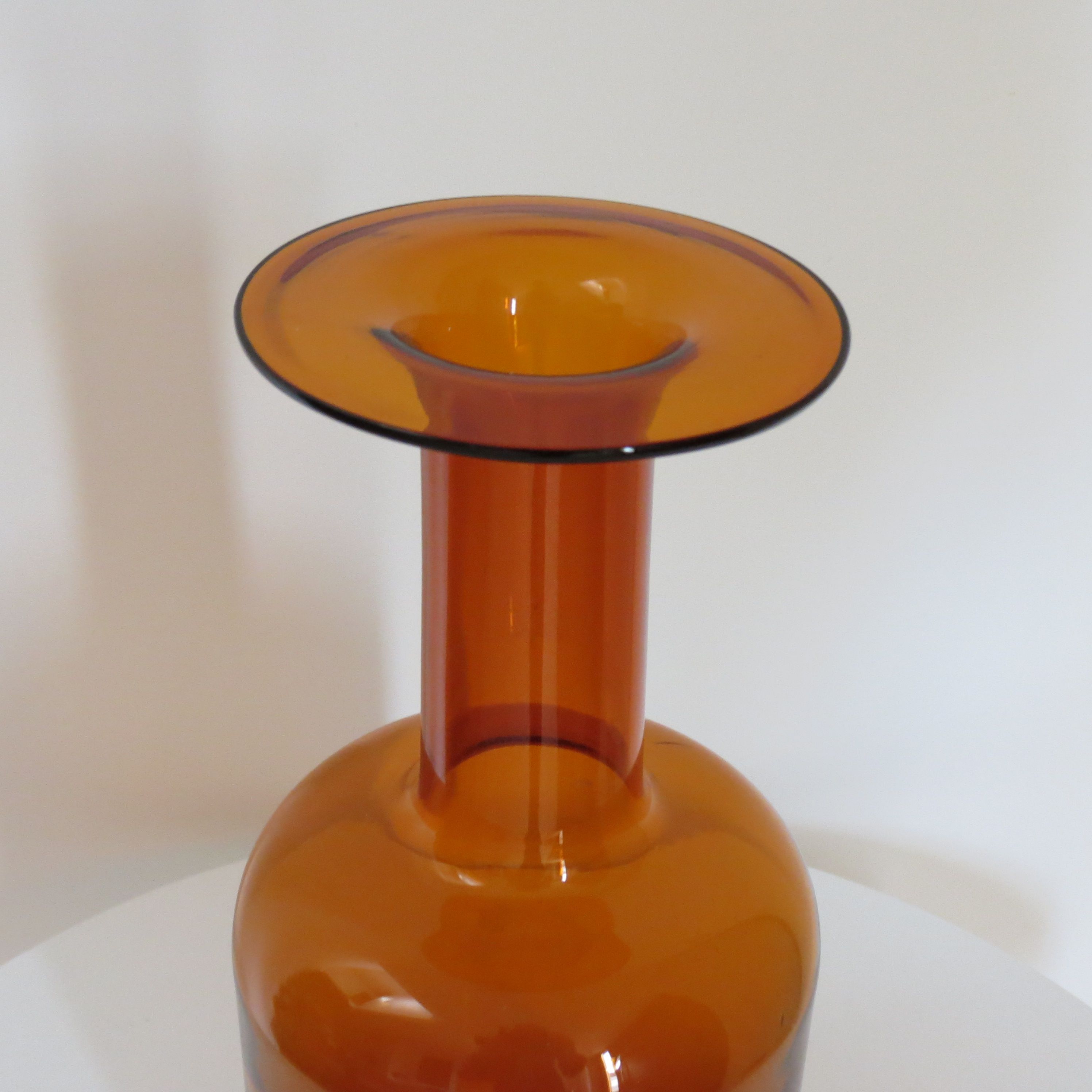 Holmegaard Gulvase By Otto Brauer 1960s Amber