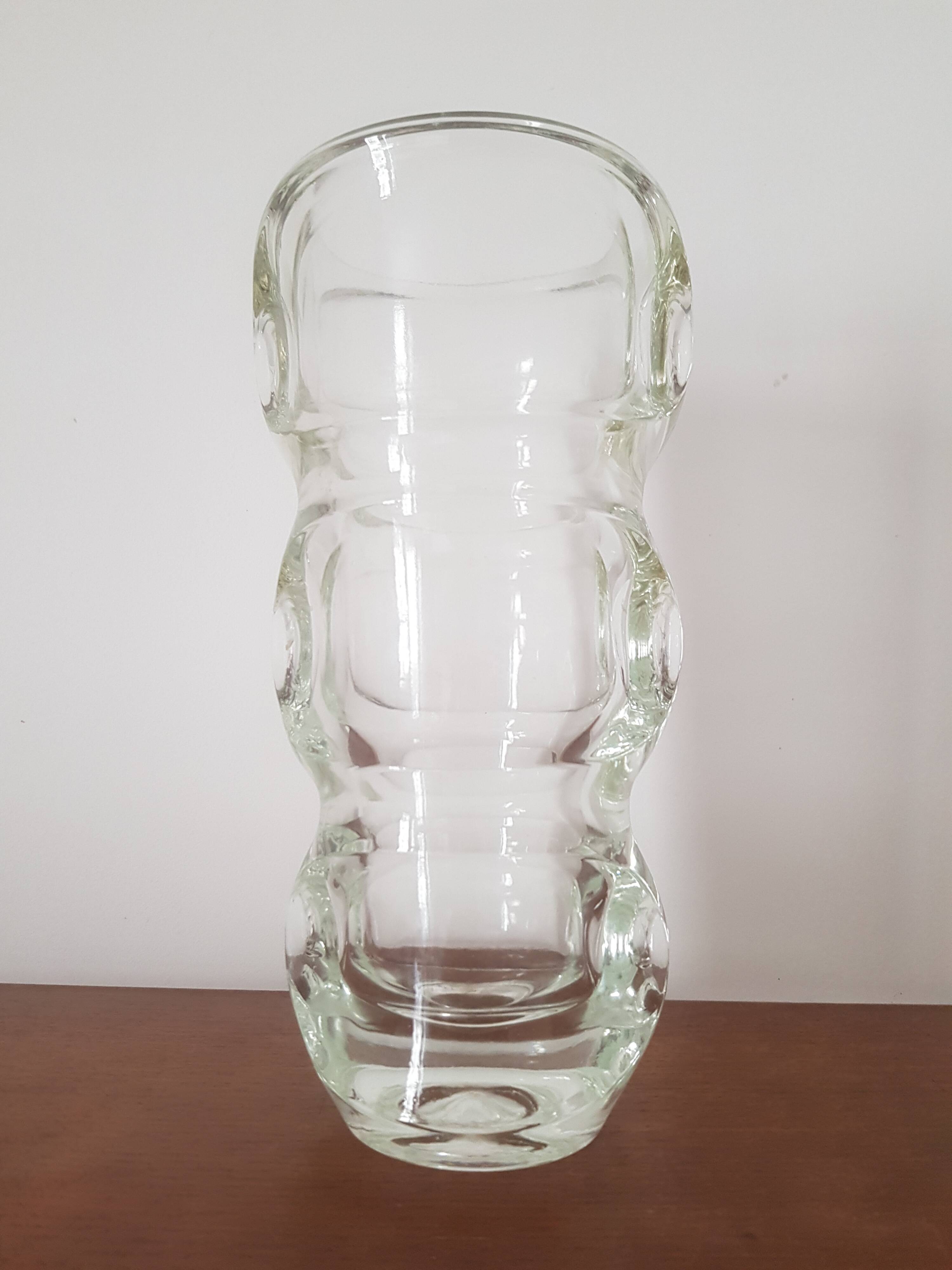 70s molded glass vase