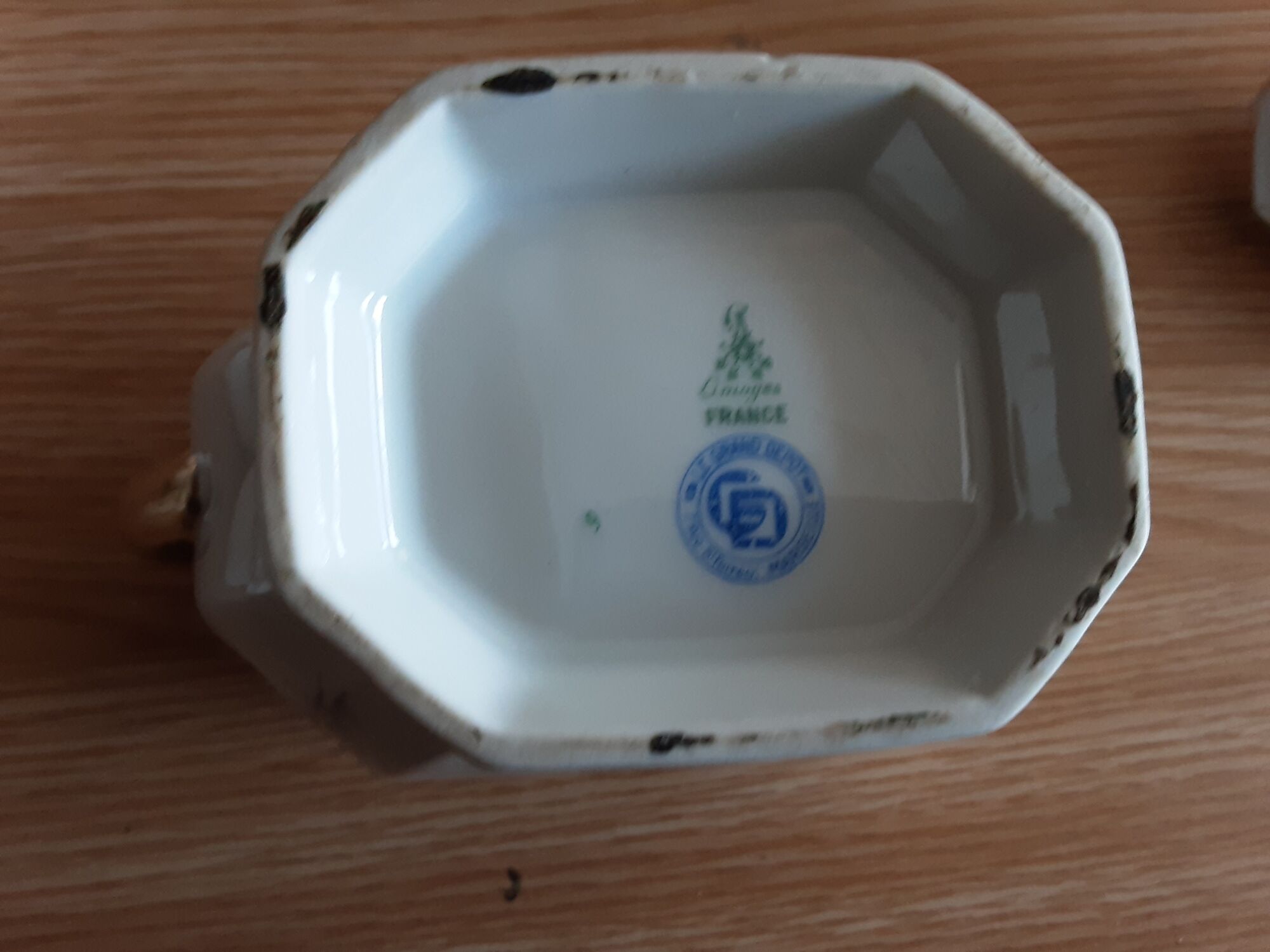 Sucrier porcelaine de Limoges motiffloral