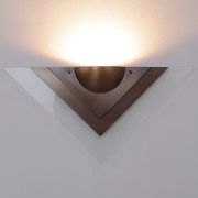Dutch Design copper colored wall lamp with glass, Dijkstra 1980s