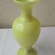 Yellow opaline vase