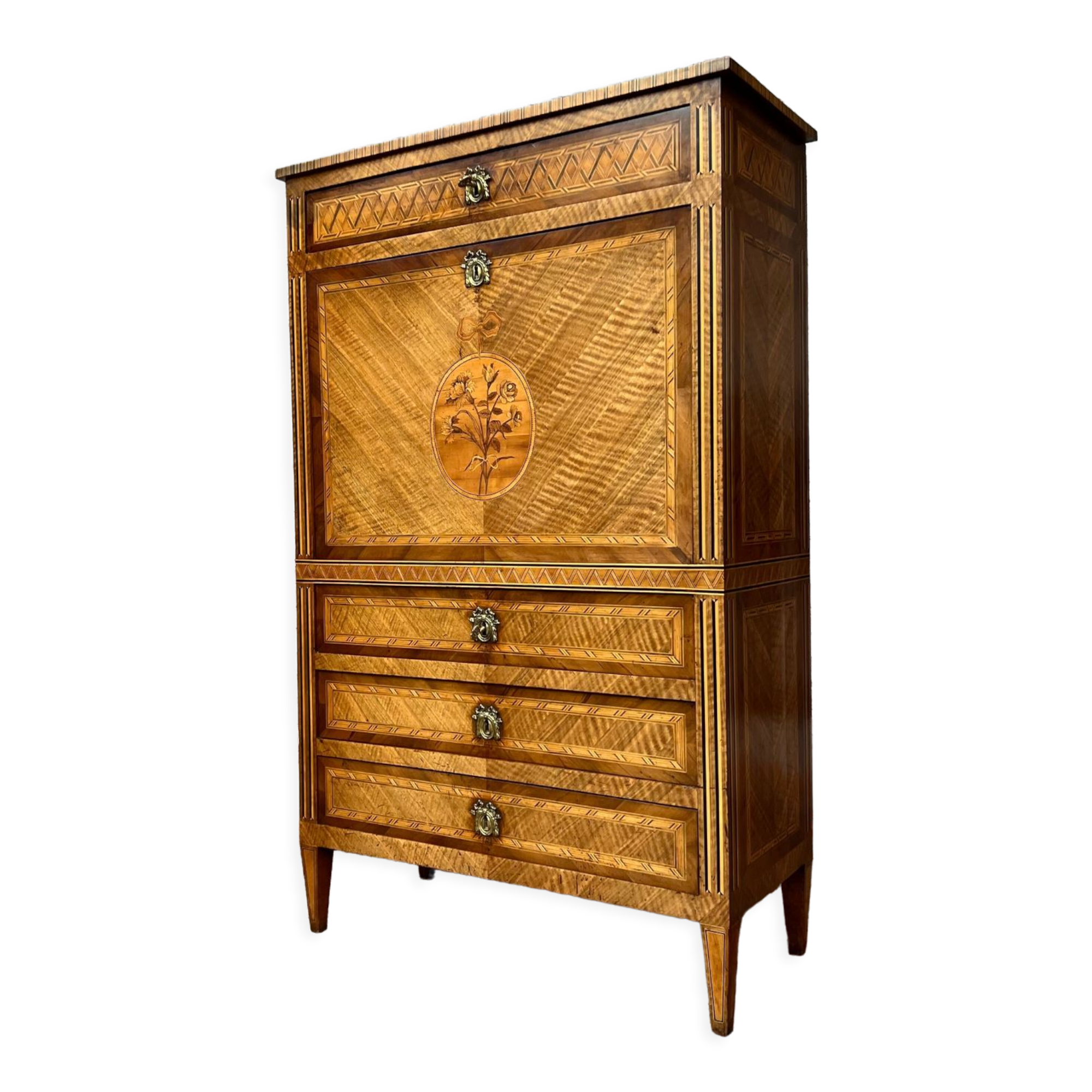 Writing desk in marquetry of Louis XVI XVIII century