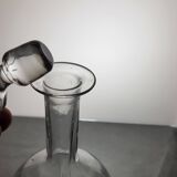 Glass carafe with engraved decoration
