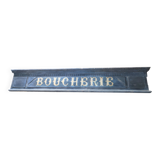Enseigne de boucherie et panneaux latéraux