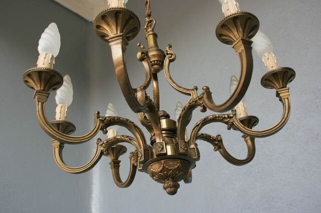Chandelier bronze 8 branches