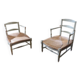 2 fauteuils duchesse brisé fin 18 eme