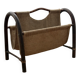 Vintage Rattan & Jute Magazine Rack | Bohemian Mid-Century Style | 197