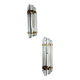 Pair of Venini half-moon wall lights – cut crystal glass & brass, Italy 1970s