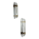 Pair of Venini half-moon wall lights – cut crystal glass & brass, Italy 1970s