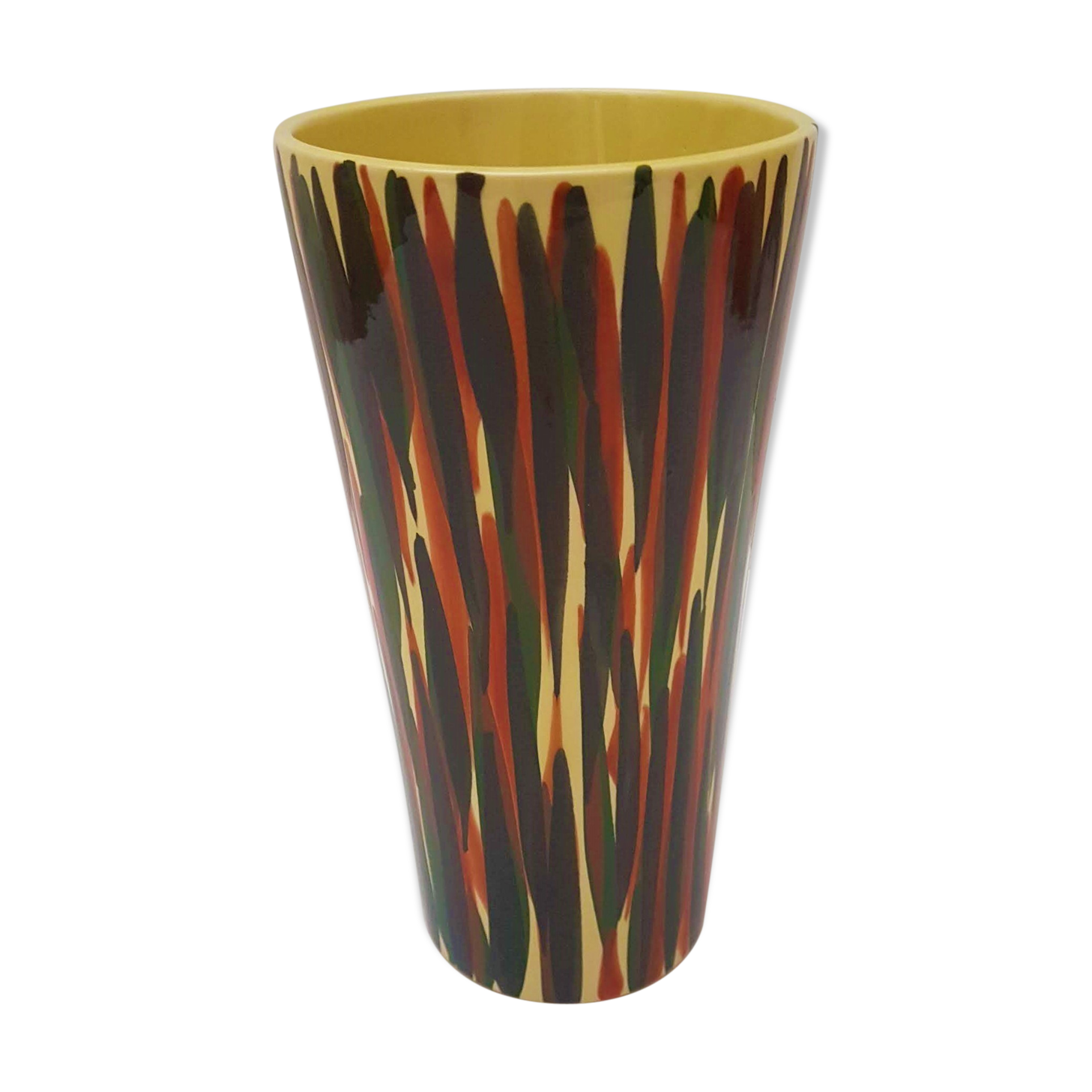 Hand - painted ceramic vase St-Clément - 50 years - perfect condition