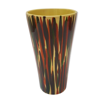 Hand - painted ceramic vase St-Clément - 50 years - perfect condition