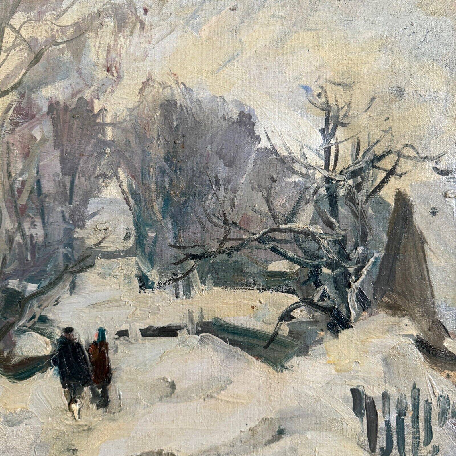 Oil on canvas, early 20th century, figures by Marija Alekseevna Fedorova