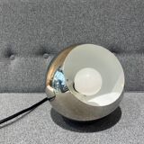 Chrome metal ball pendant light, 1970s