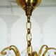 6 Light Bronze And Crystal Chandelier