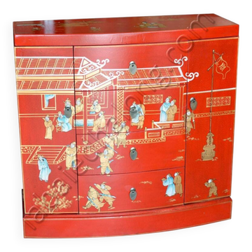 Curved red Chinese furniture