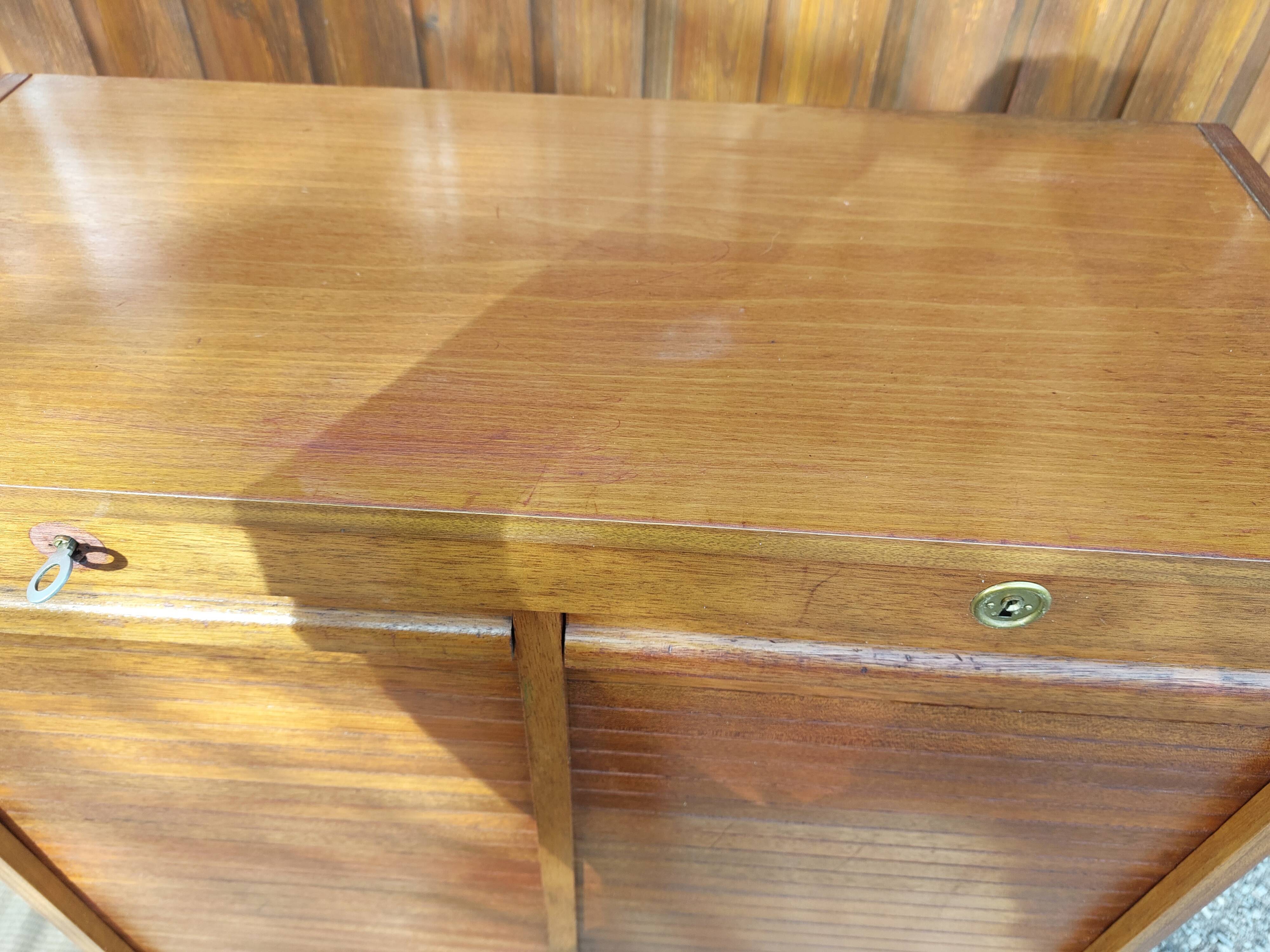 curtained filing cabinet