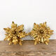 Set of two vintage golden banci firenze flower ceiling lamps small