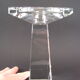 Pair of modernist crystal candle holders signed oleg cassini