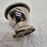 Silver-plated salt and pepper shakers and egg cups