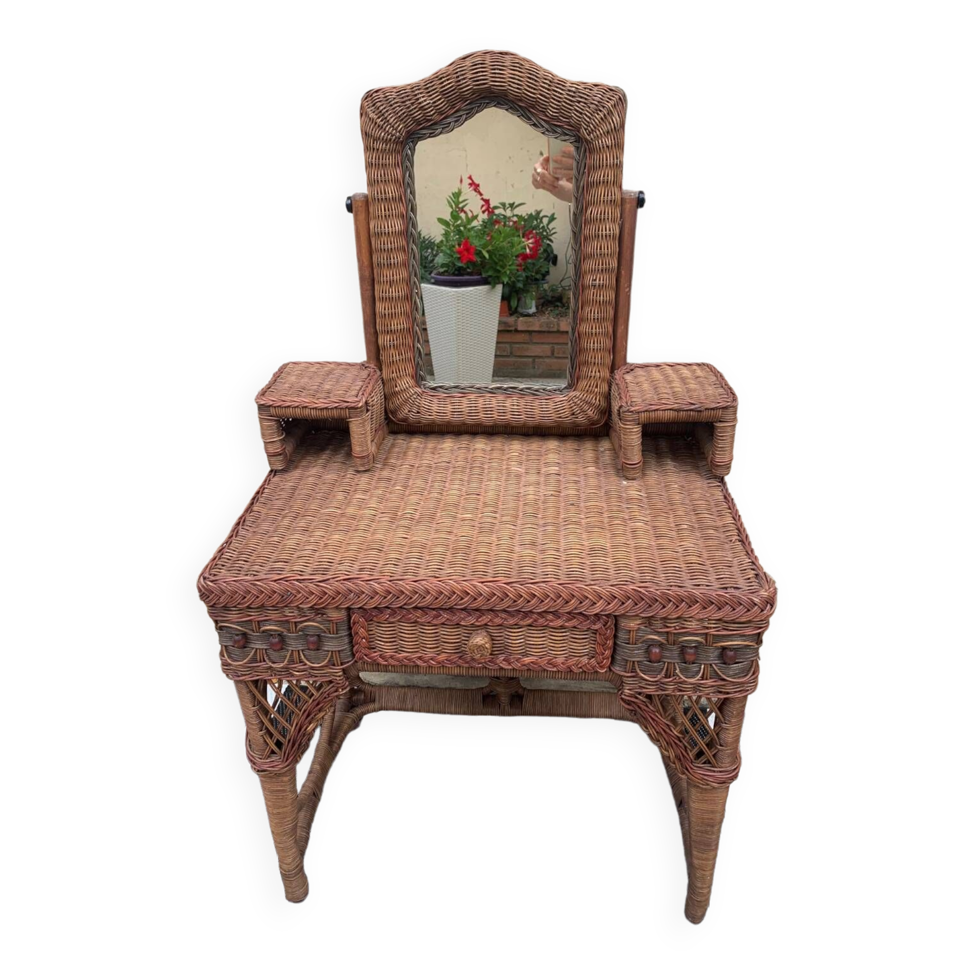 Rattan dressing table