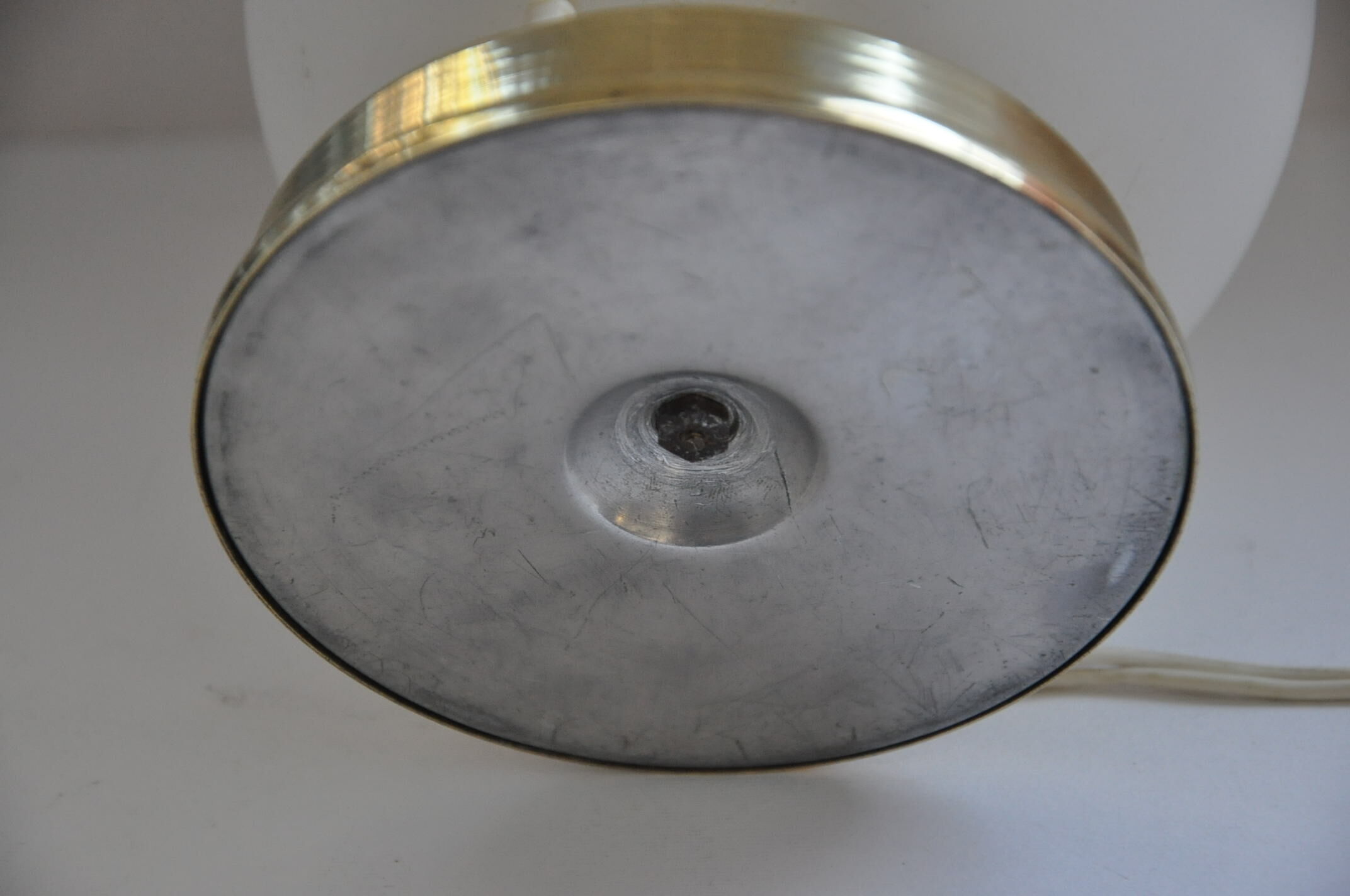 Brass lamp 50s opaline