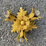 Wall lamp or ceiling lamp golden foliage Banci Firenze Hollywood Regency style