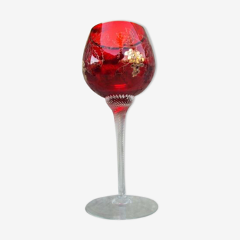 1 large glass on foot chalice vintage Murano