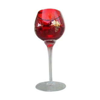 1 large glass on foot chalice vintage Murano
