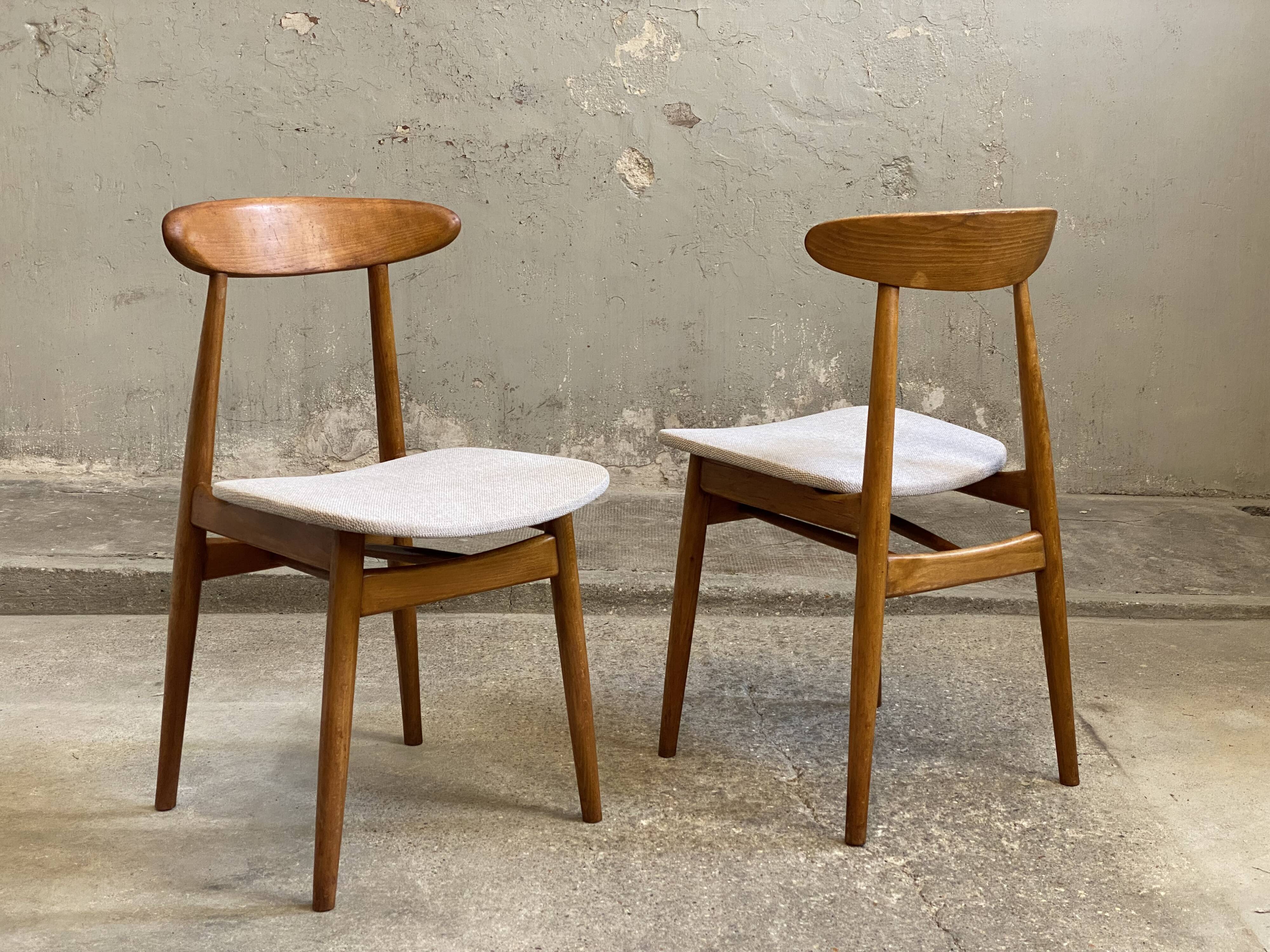 pair Scandinavian chairs from the 60s
