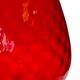 Vintage 1960s Murano-Style Red Art Glass Goblet - Twisted  Design