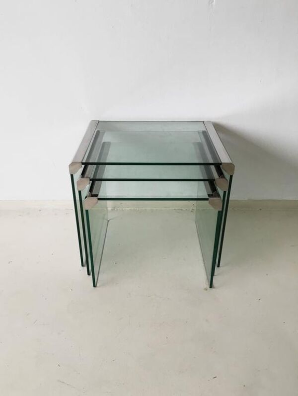 Ensemble de trois tables gigognes T35 de Galotti & Radice 1975