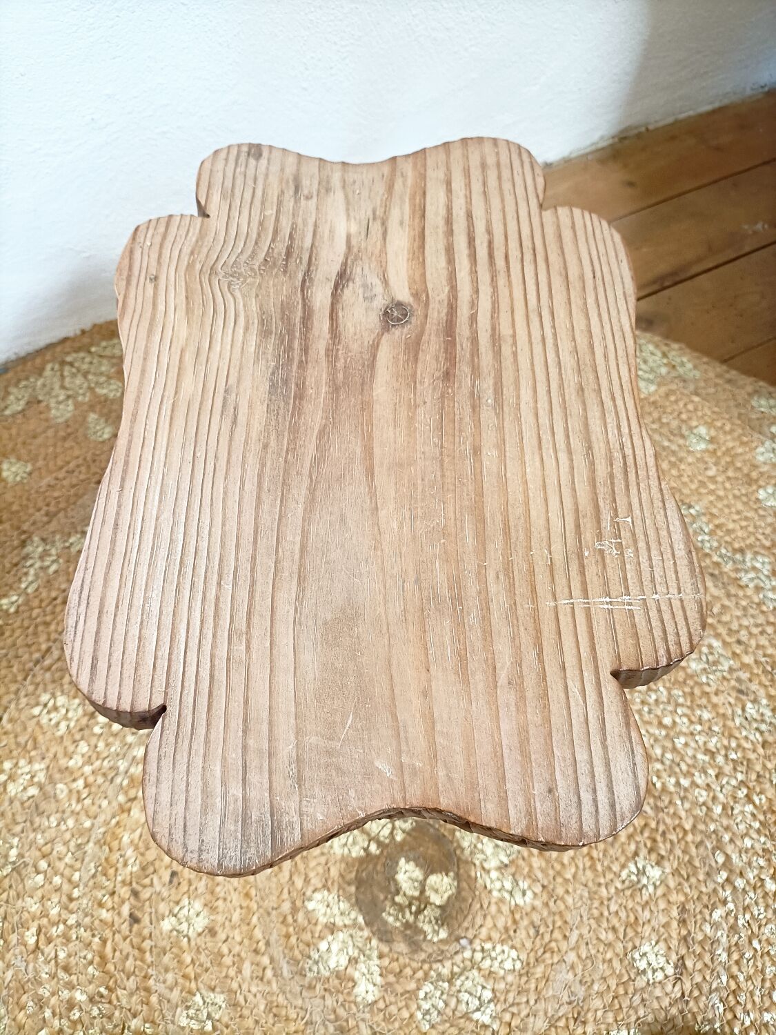 Brutalist style tripod milking stool