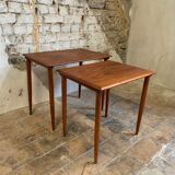Danish teak trundle coffee tables