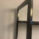 Chrome metal and opaque glass shelf 20th century
