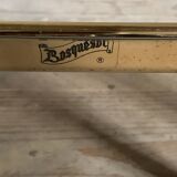 Vintage gold metal and smoked glass coffee table