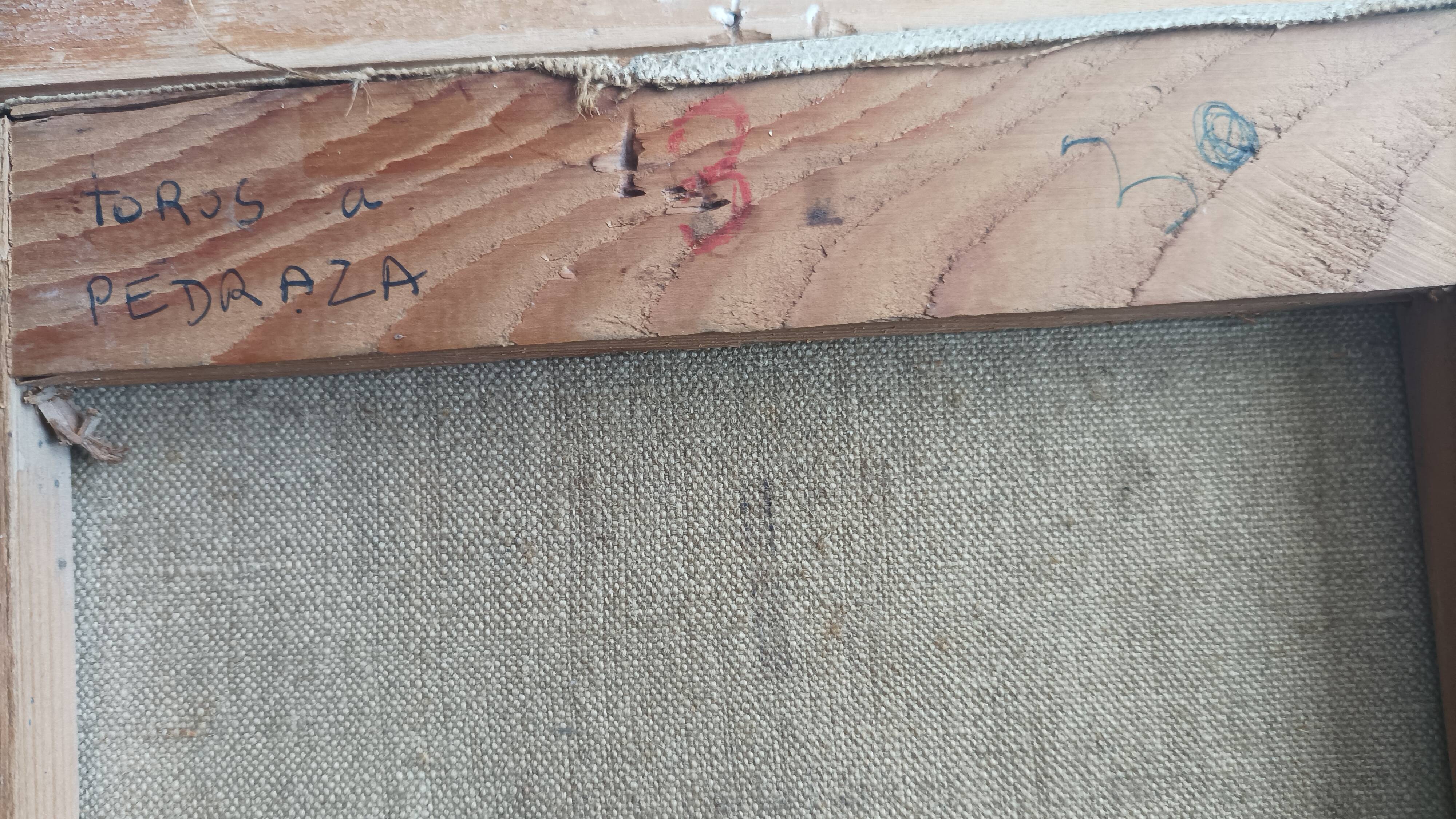 Michel Henry (1928-2016) Oil on canvas painting "Toros a Pedraza"